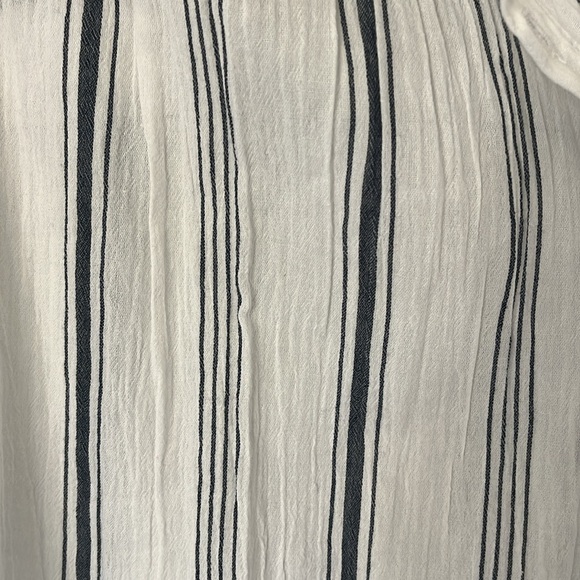 Madewell short sleeve cotton button down blue stripe size L - Picture 4 of 9